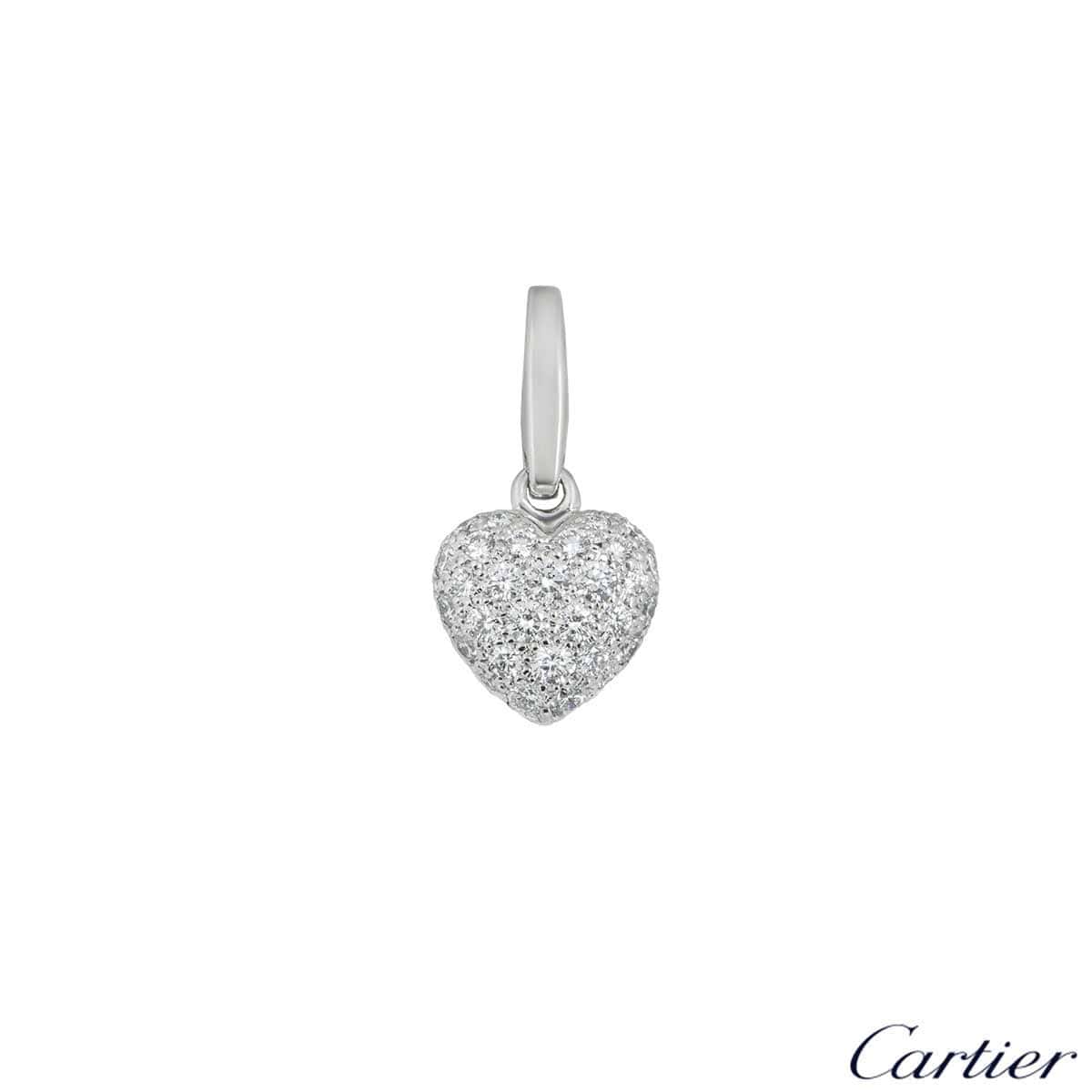 cartier heart shaped diamond pendant